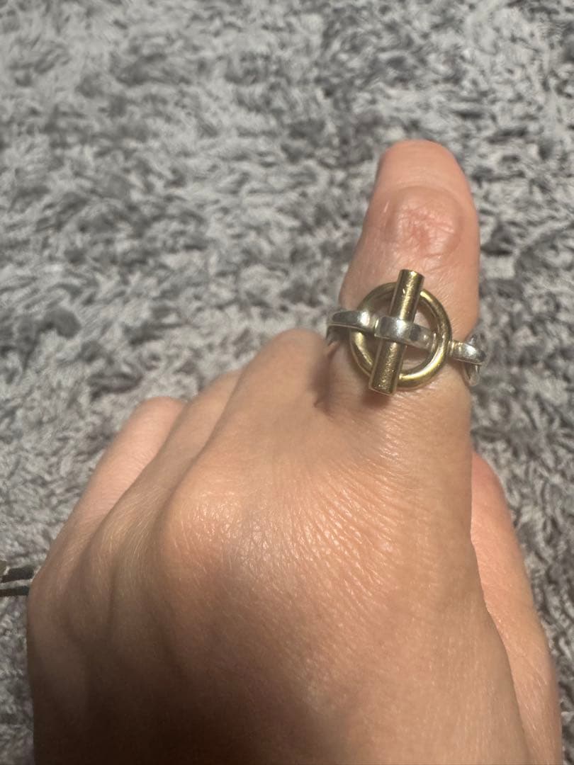 HERMES シェーヌダンクル　18Kコンビリング ヴィンテージ