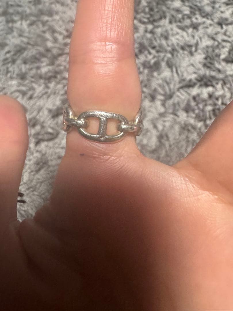 HERMES シェーヌダンクル　18Kコンビリング ヴィンテージ