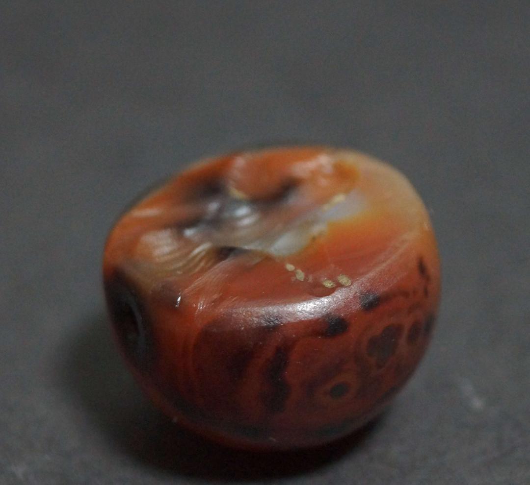 古代ギリシャ メノウ瑪瑙 刻『鷲』大玉印章 ドーム型シール 印材 提げ