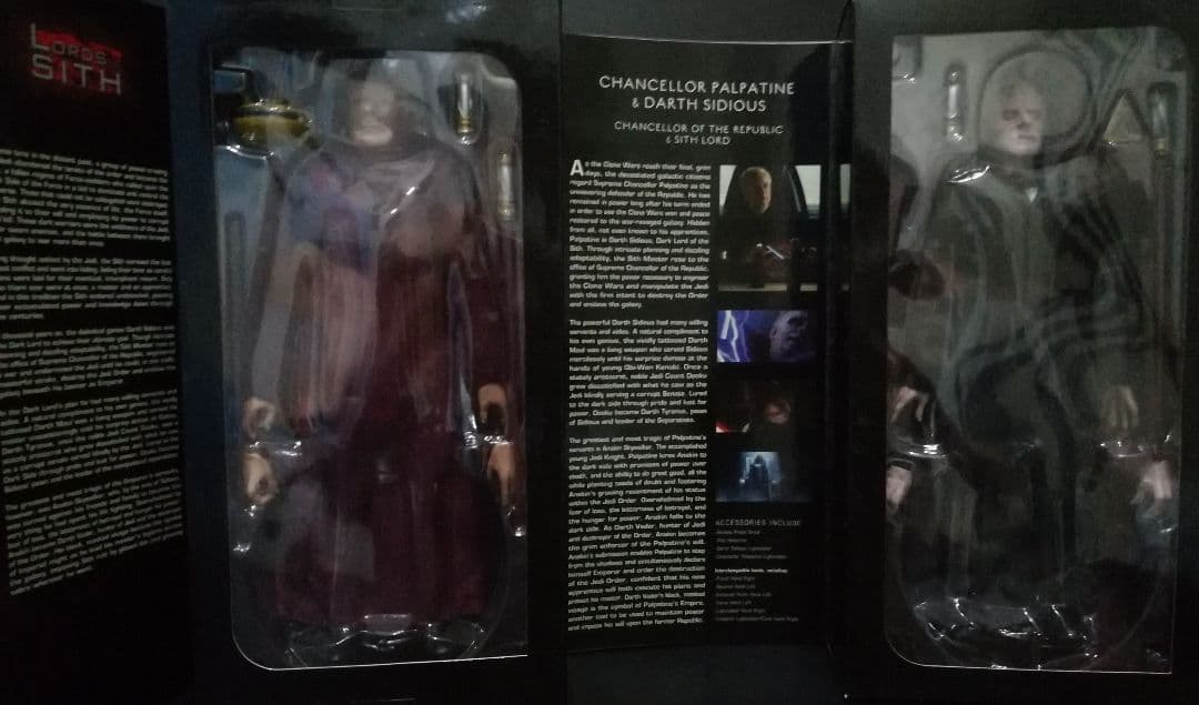 新品　スターウォーズ パルパティーン ダースシディアス　フィギュア 2体セット