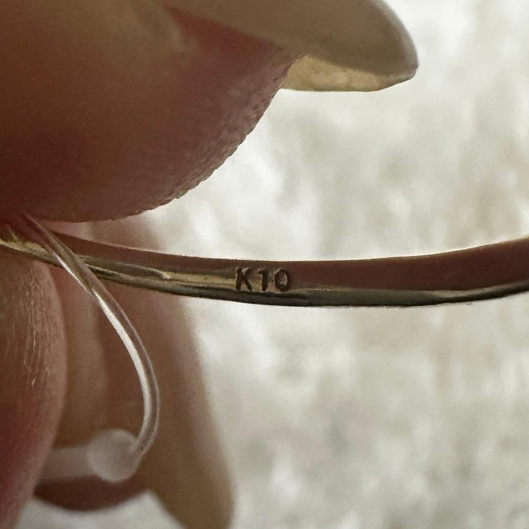 K10金ゴールドリング アネモネ　anemone アメジスト