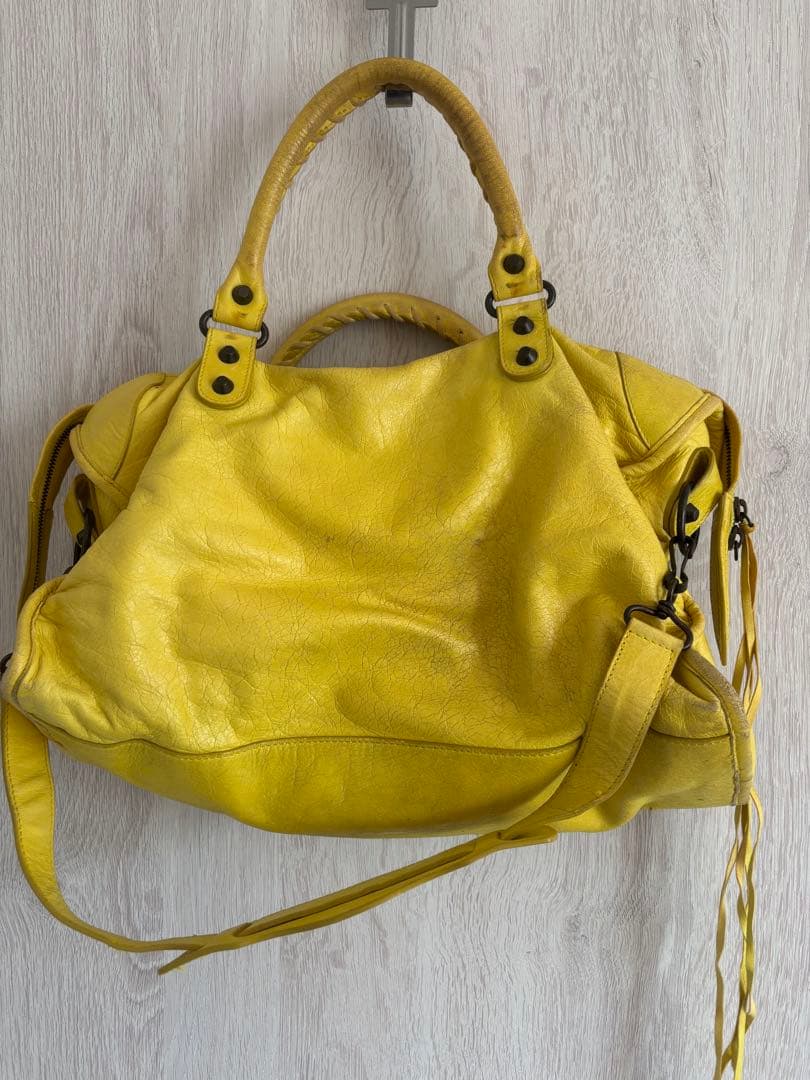【汚れあり】　BALENCIAGAシティ　イエロー