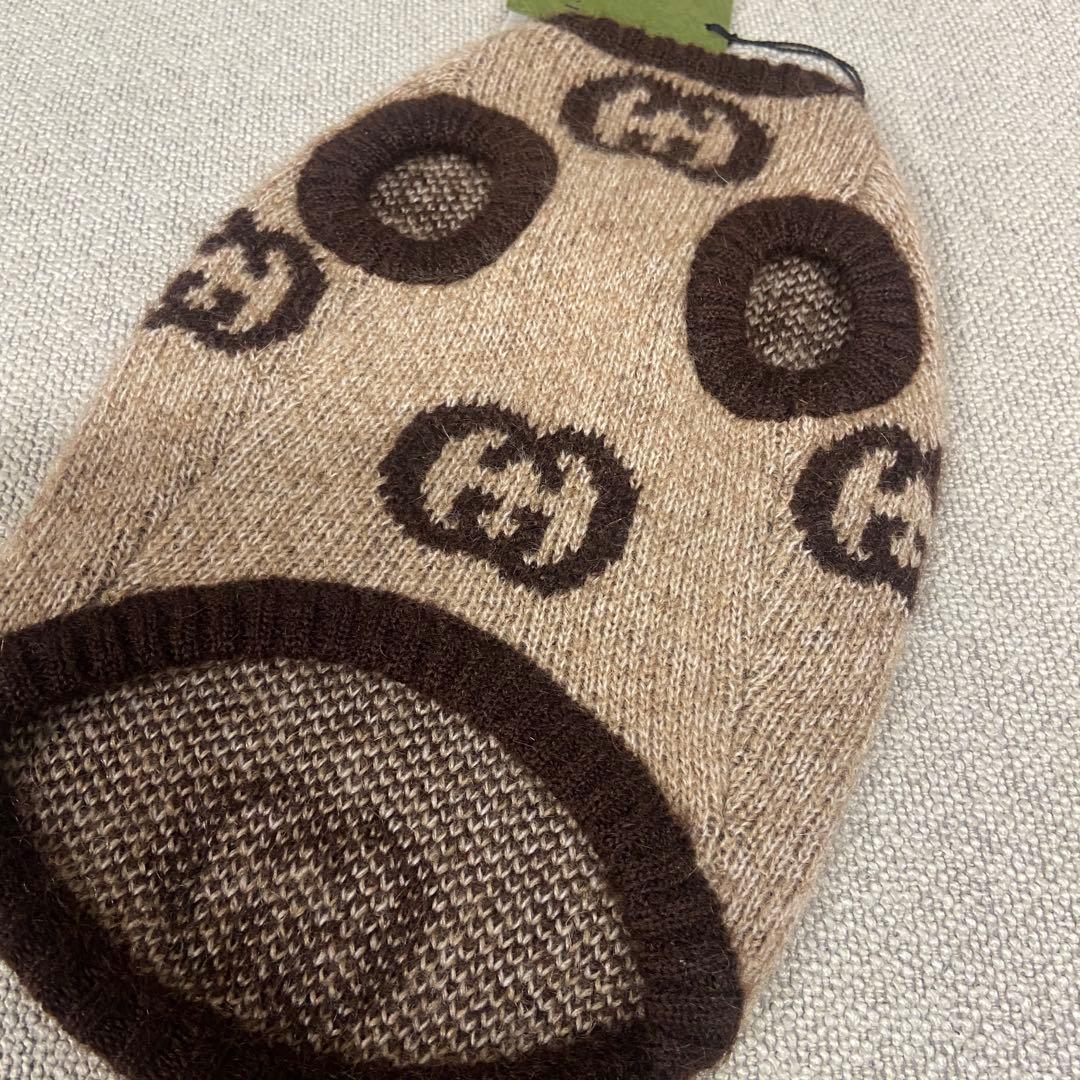 新品・未使用⭐️グッチ GGロゴ モヘア混 ドッグ セーター ニット犬服