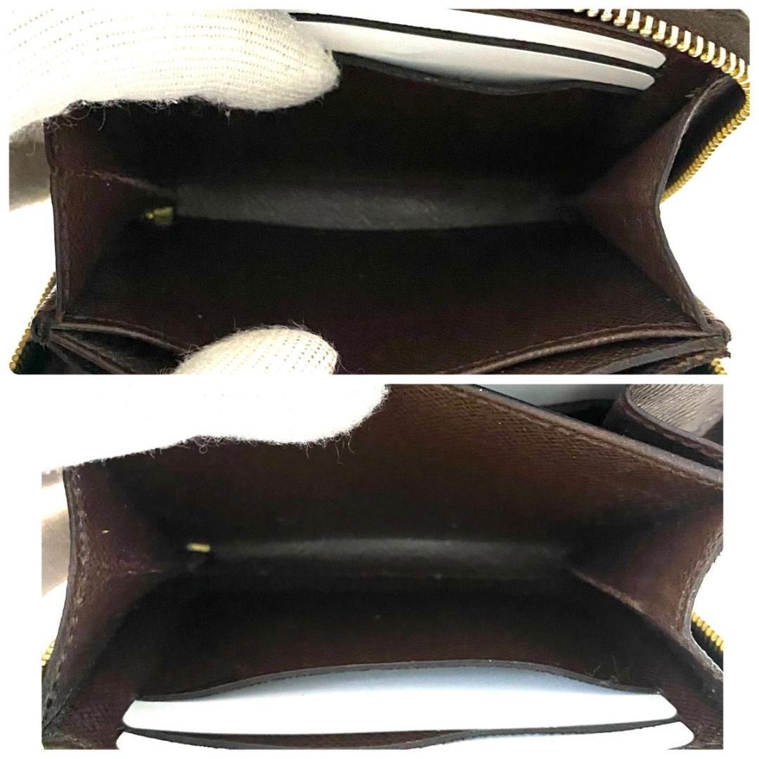 ルイ ヴィトン◎パース ラウンドファスナー ダミエ エベヌ ケース