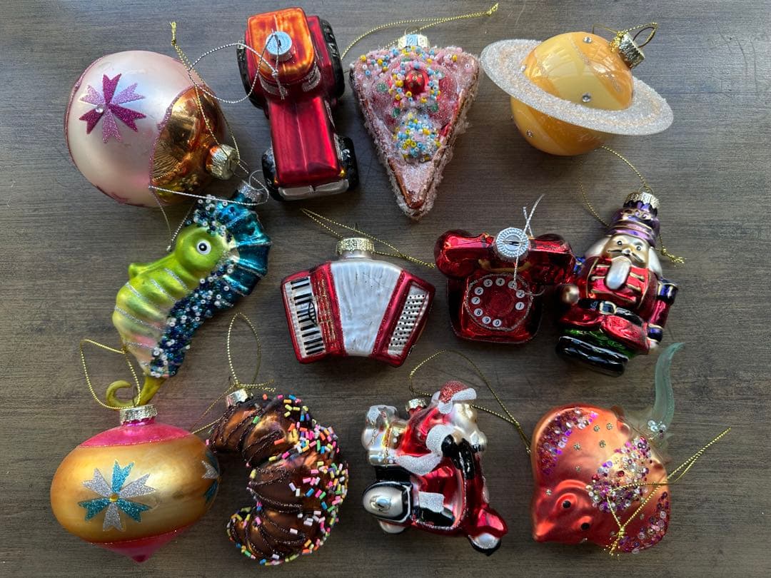 フライングタイガー ガラス製オーナメントセット クリスマス 12個