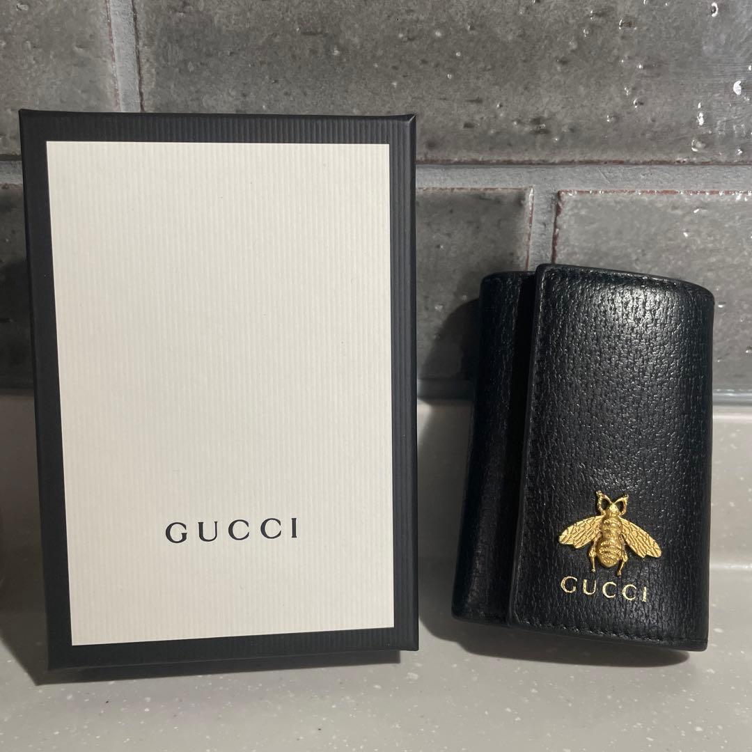 グッチ 6連 キーケース アニマリエ ビー 女王蜂 ハチ 蜂 レザー グッチ