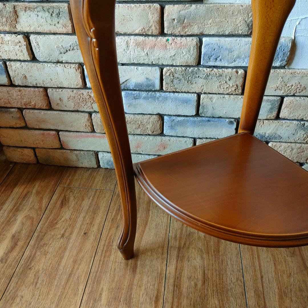 イタリア製 猫脚 コンソールテーブル 大理石天板 木彫 ロココ センター