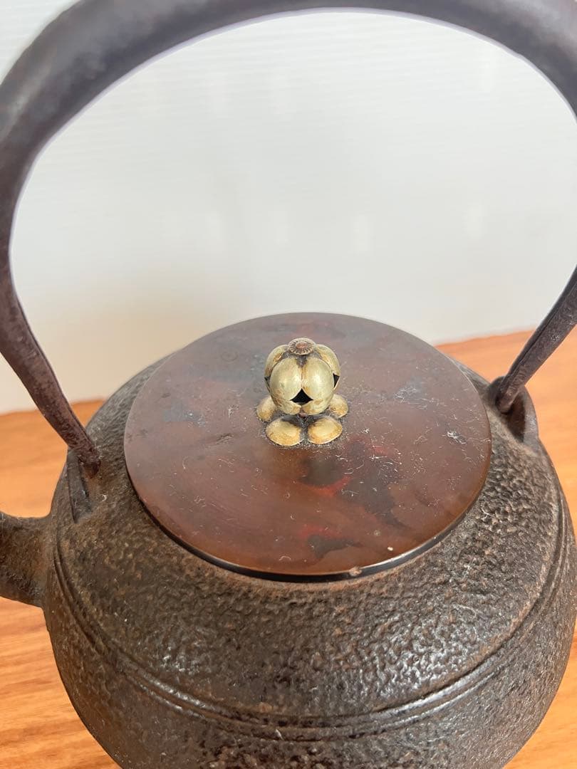 鉄瓶 龍文堂造 高さ25cm 水漏れなし 骨董品 龍文堂造 鉄瓶