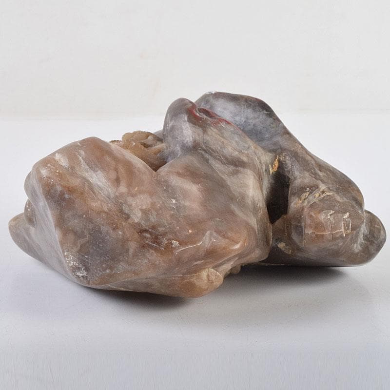 中国 玉石鶏血石彫刻 楼閣山水雕 置物 唐木台付 V R9267 - メルカリ