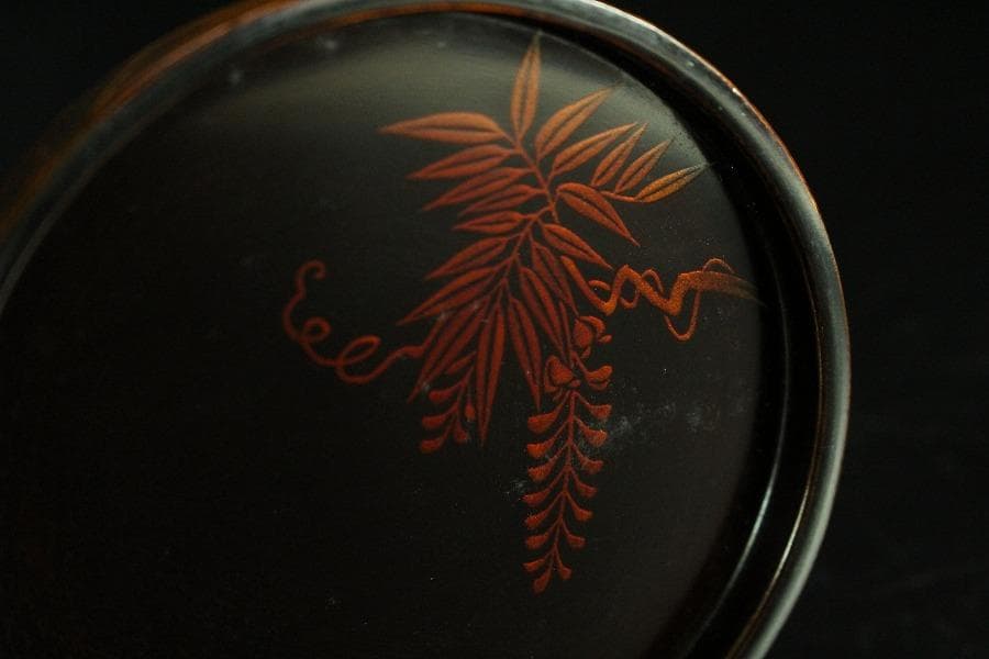 古上野 三足 香炉 黄楊木彫刻火屋 台 香合付(K-A812)