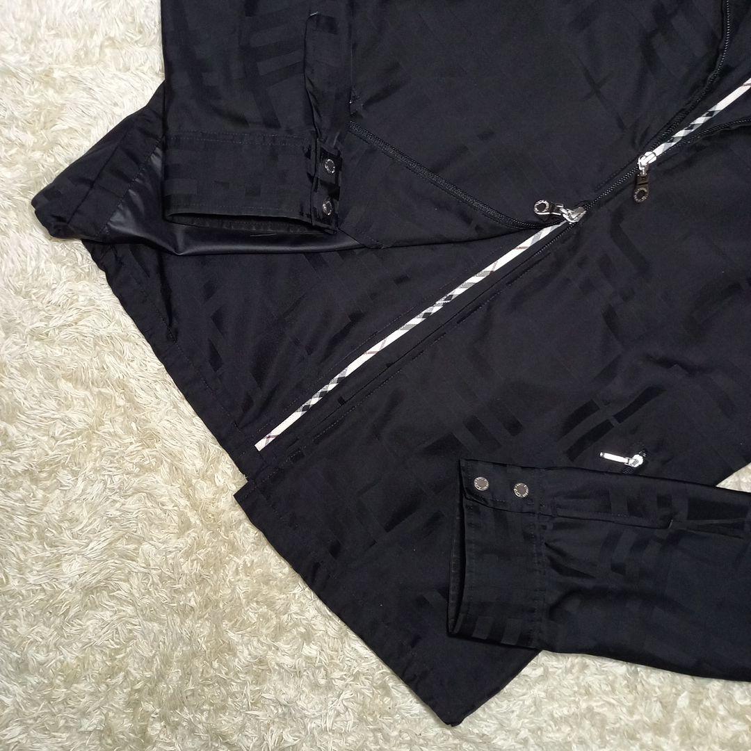 バーバリー ブラックレーベル ダブルジップ シャドーチェック ブルゾン