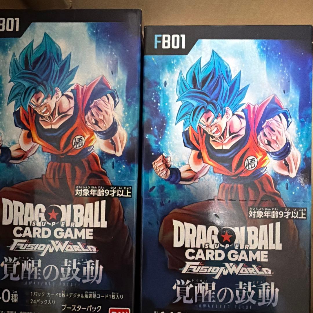新品未開封 ドラゴンボールカード 覚醒の鼓動4BOX＆怒りの咆哮1BOX