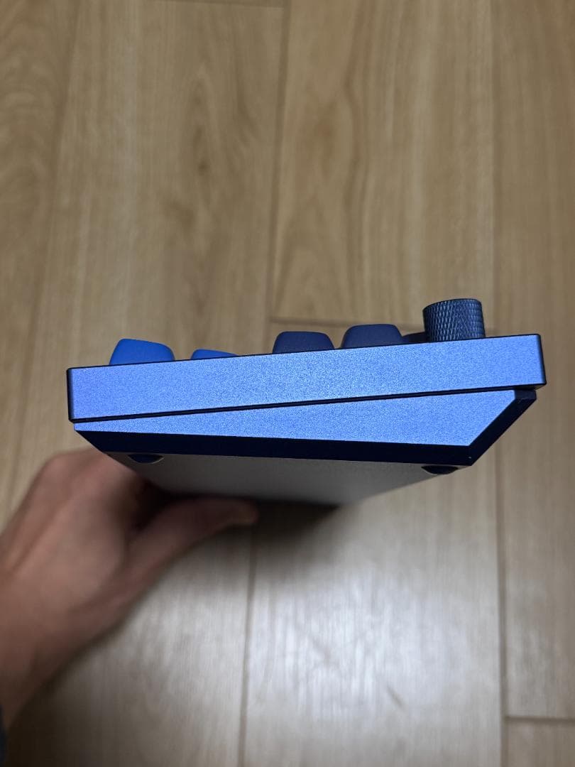 ☆極美品☆Keychron Q2 ネイビーブルー Gateron赤軸 ノブ付