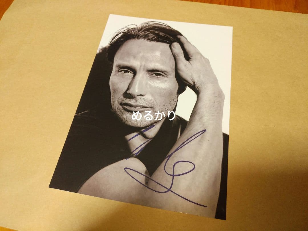 こ】マッツ・ミケルセン ポートレート ブロマイド 印刷サイン付き