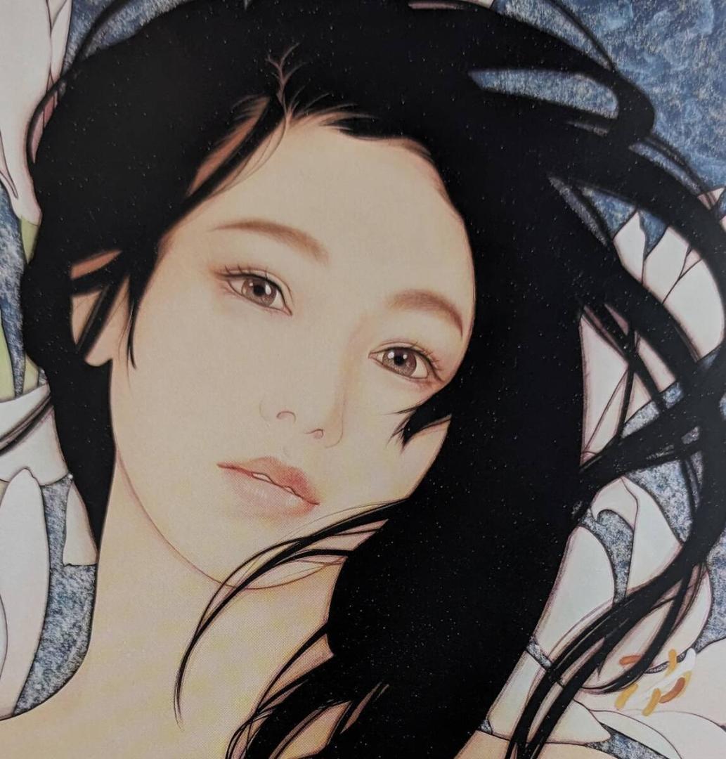 石川幸奈、「White Wind」、希少画集・額装画、日本製・新品額縁