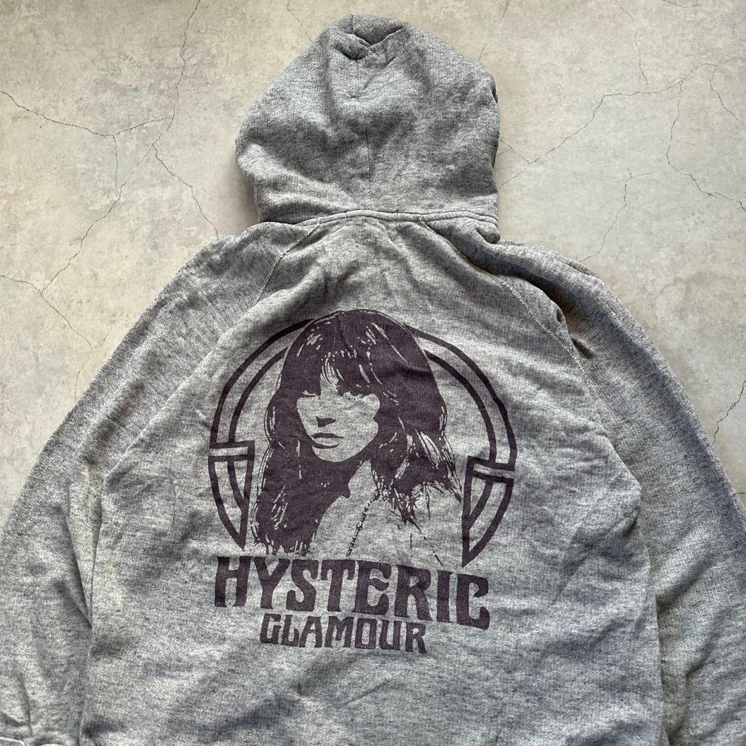 HYSTERIC GLAMOUR フルジップ パーカー ヒスガール グレー