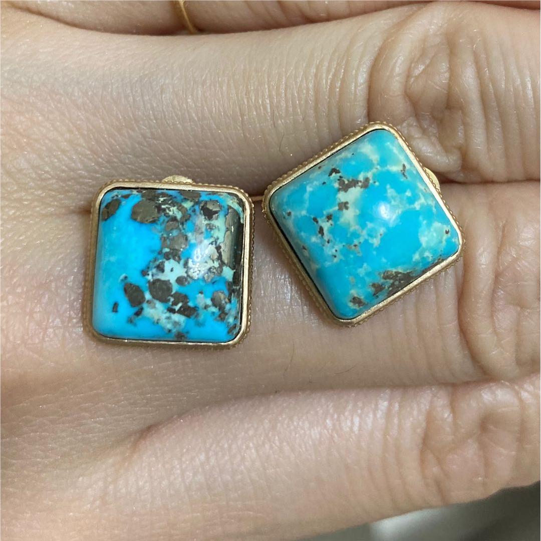 ぴょん様専用agete アガット K10ターコイズピアス - メルカリ