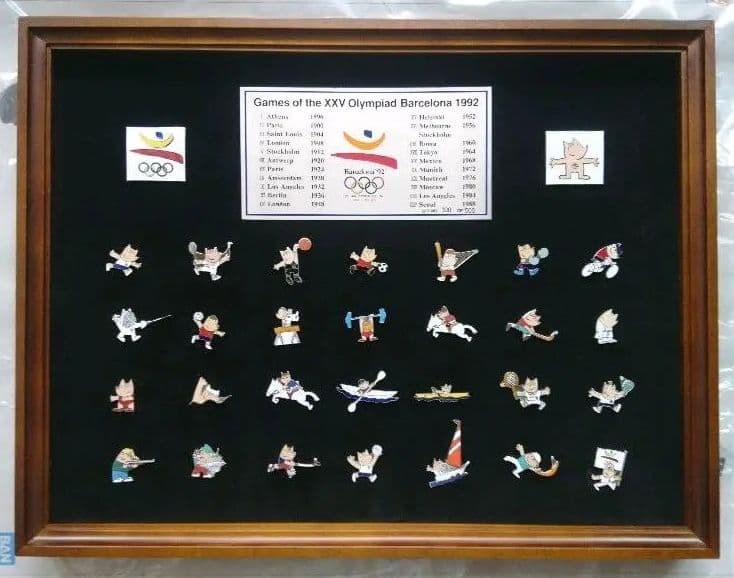 1992年バルセロナオリンピックのピクト(競技)ピンバッチセット 1992年バルセロナオリンピックのピクト(競技)ピンバッチセット