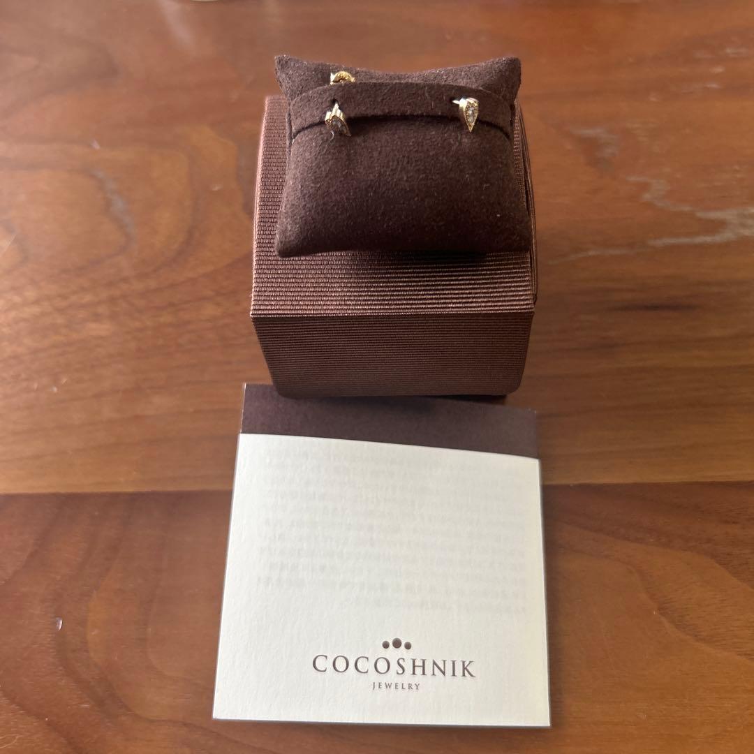 COCOSHNIK K10 ハート型ダイヤピアス COCOSHNIK K10 ハート型ダイヤ