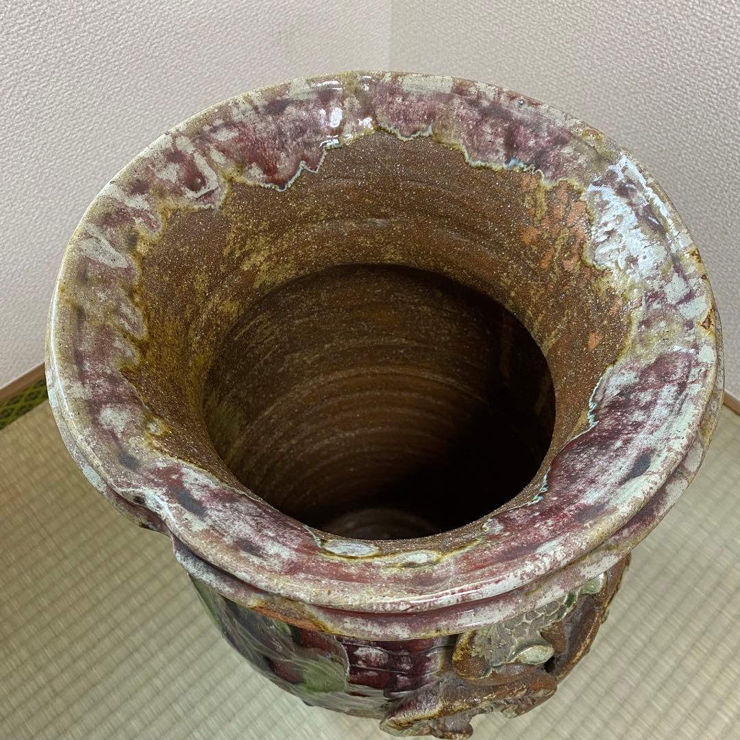 信楽焼　傘立て　壷