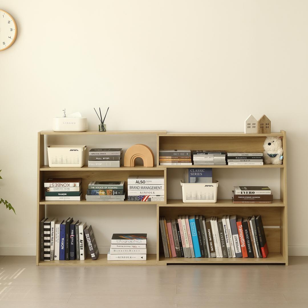 【幅90〜175cm】伸縮ラック オープンシェルフ 薄型 本棚 サイドボード 幅90〜175cm】伸縮ラック オープンシェルフ 薄型 本棚 サイドボード