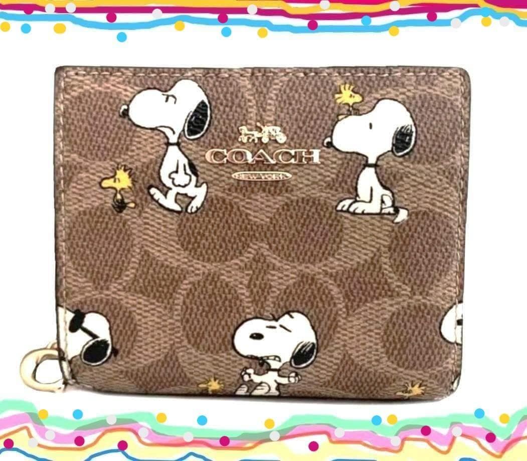 COACH X PEANUTS 2025新作 スナップ ウォレット二つ折財布
