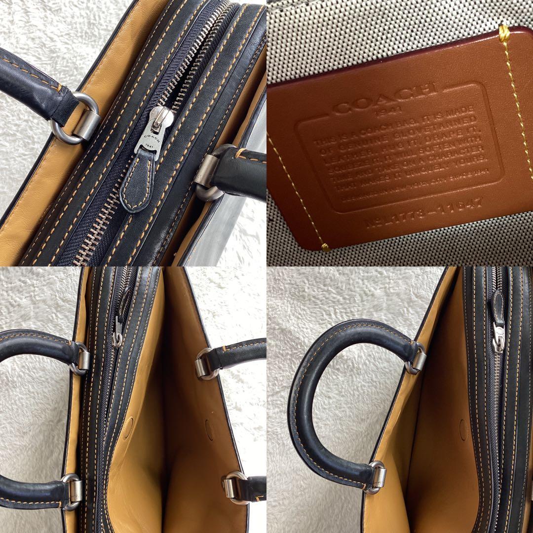 コーチ ローグ ビジネスバッグ グラブタンレザー