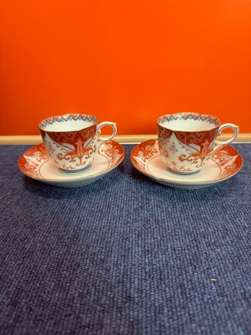 1603 有田焼 賞美堂 其泉窯 赤濃金彩唐草コーヒー碗皿2客セット 未使用品 Amazon.co.jp: 1603 有田焼 賞美堂 其泉窯 赤濃金彩唐草コーヒー碗皿2