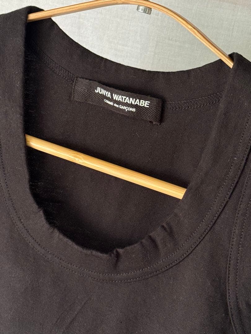 [新品] ジュンヤワタナベ コムデギャルソン 無地　タンクトップ　黒　リプ