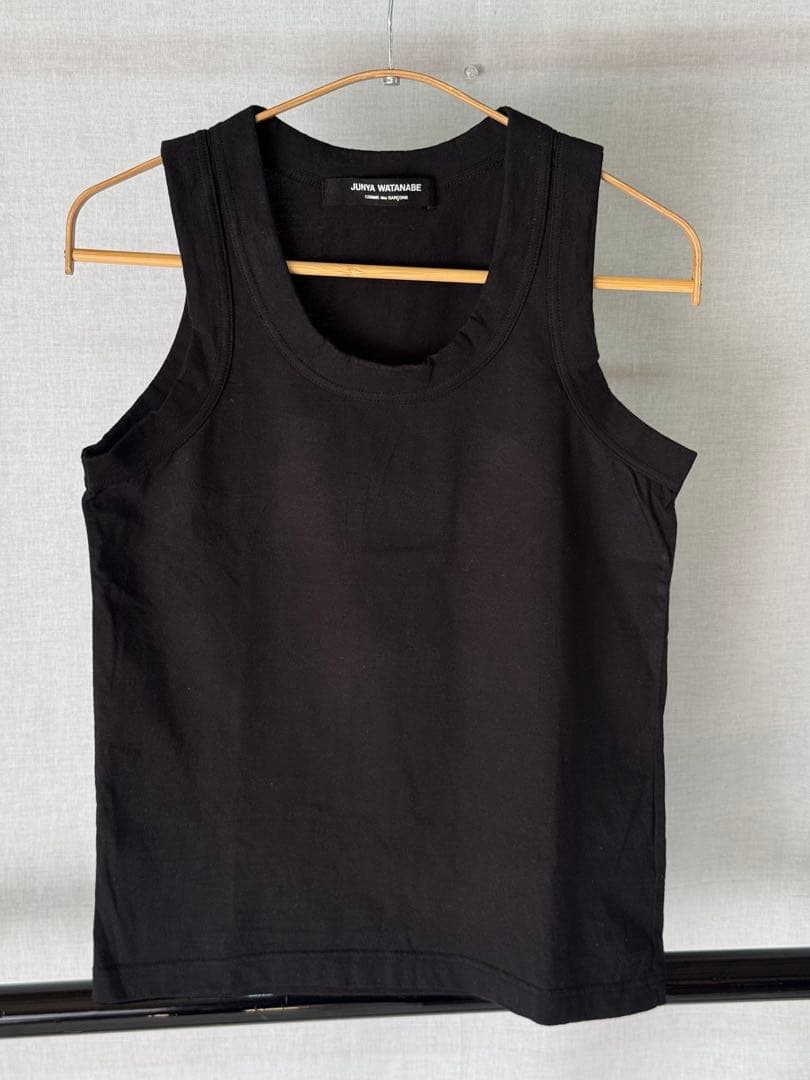[新品] ジュンヤワタナベ コムデギャルソン 無地　タンクトップ　黒　リプ