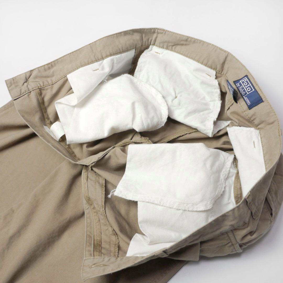 80s90s初期タグ ビンテージ ラルフローレン ポロチノ 2タックパンツW34