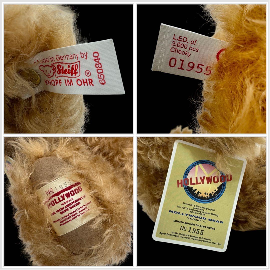 シュタイフ テディベア Chooky ハリウッド100周年記念 限定品