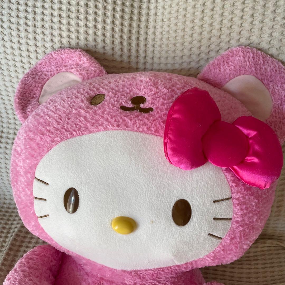 特大　キティちゃん　くま　ぬいぐるみ ピンク　リボン　平成