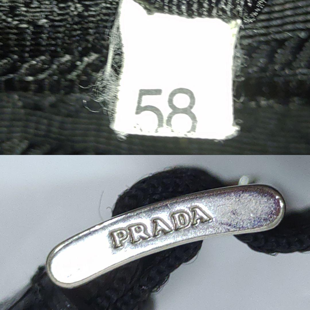 プラダ カメラバッグ ショルダーバッグ レザー×ナイロン 黒 三角ロゴ