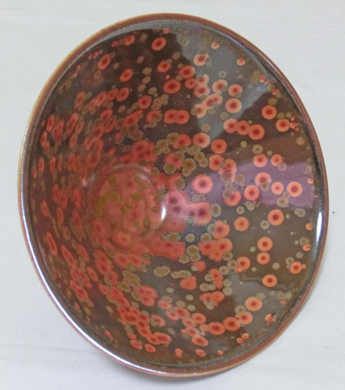 ☆中国陶磁☆唐山陶研☆曜変天目☆金圏釉☆金虹彩☆油滴紋☆陶瓷☆茶碗☆箱付き☆