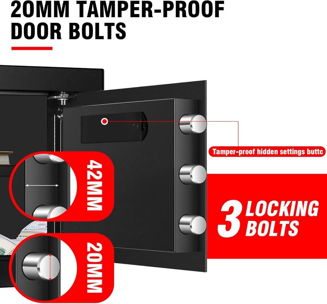 金庫 小型 耐火 耐水 小型金庫 FB25G-ブラック