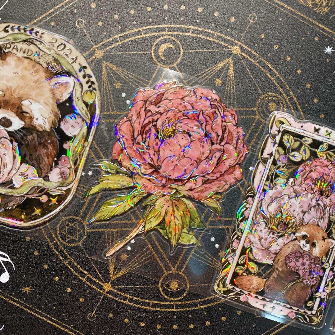 8540】海外 マステ 3/5/巻売り 貝殻光マスキングテープ お花 7605