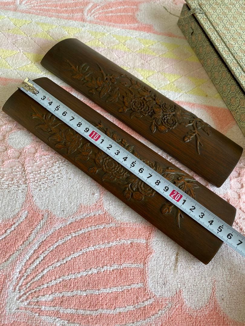 腕枕 腕枕 手置き板 木彫り 中国 書道