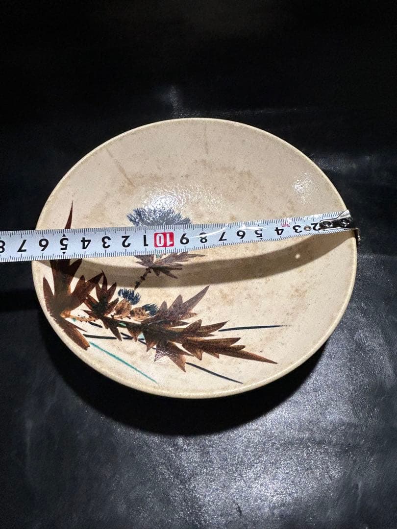 美しい古美術◾️蔵から紺色のアザミの花が描かれたステキ