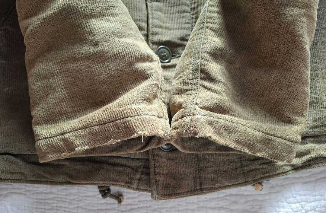 ヴィンテージ　40s 米軍 US NAVY N-1デッキジャケット　太畝ピケ　L