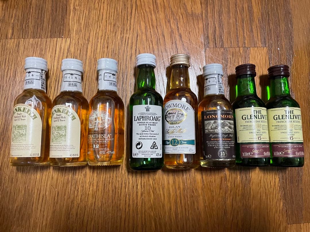 ウイスキーミニチュアボトル 8本セット