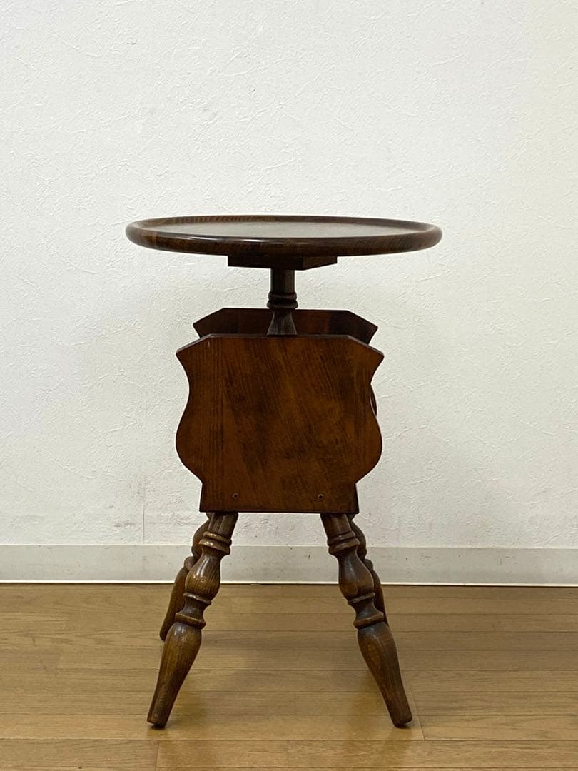 美品 キツツキ 飛騨産業 サイドテーブル カフェテーブル 丸テーブル