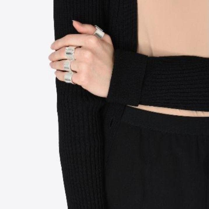 超希少☆18AW／メゾンマルジェラ／4連リング／シルバー925／アーカイブ品