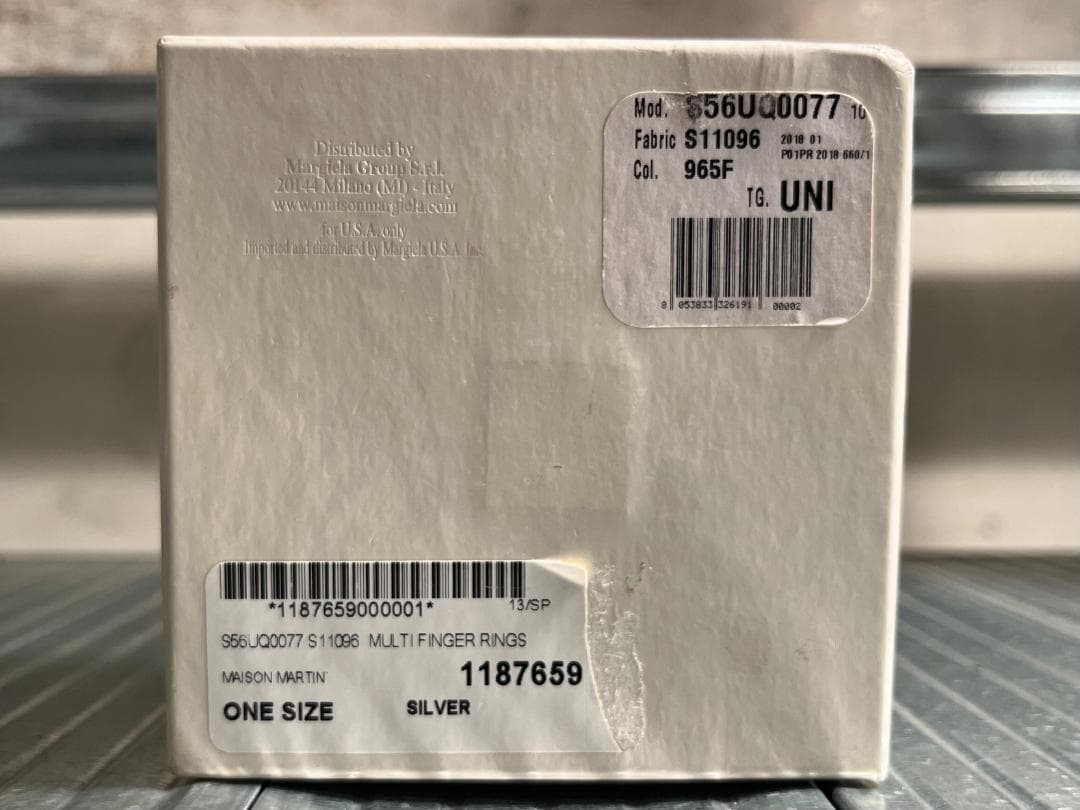 超希少☆18AW／メゾンマルジェラ／4連リング／シルバー925／アーカイブ品