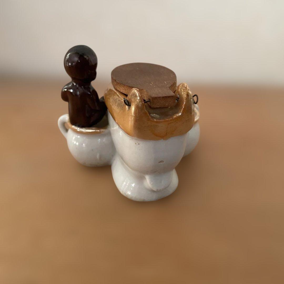 50s ビンテージ黒人ドール置物Japan madeアッシュトレイ灰皿 - メルカリ