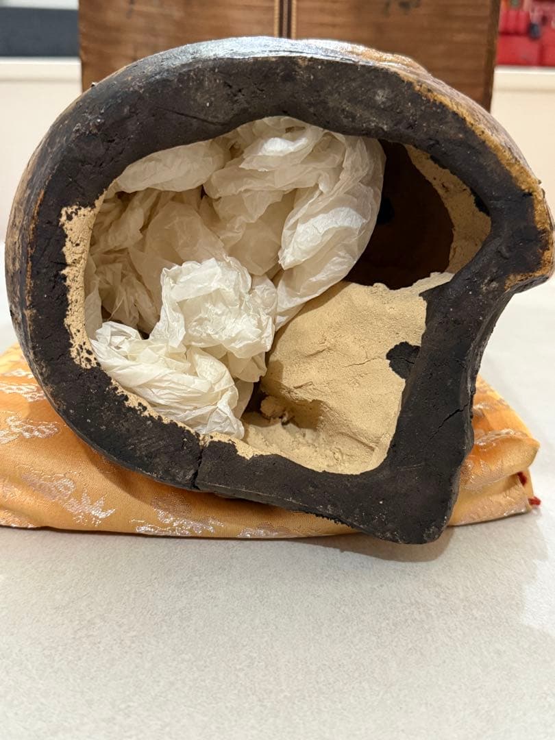 信楽焼 狸庵作 女将狸 置物 陶器 伝統工芸 木箱箱love&peace様専用