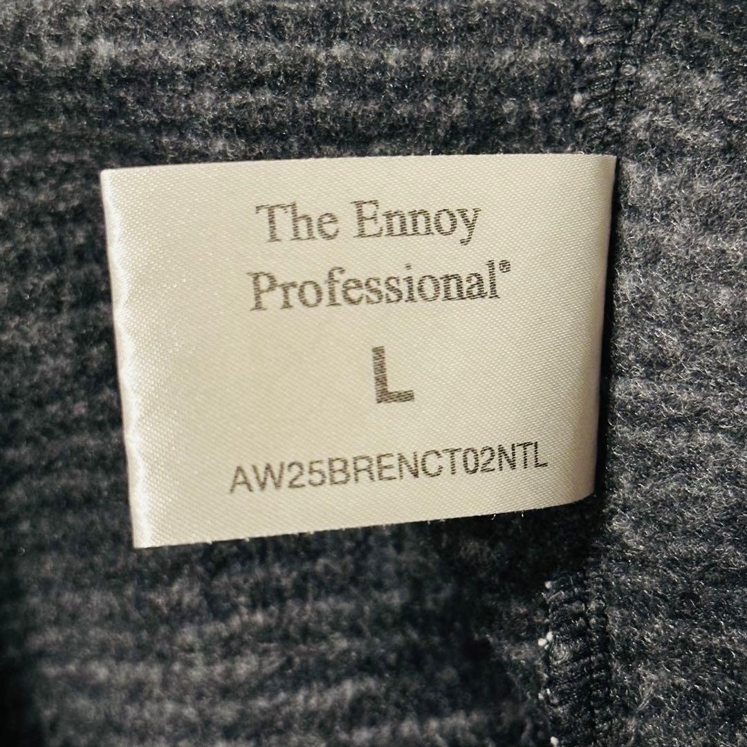 トップス ENNOY BORDER HOODIE SWEAT (BLACK) L