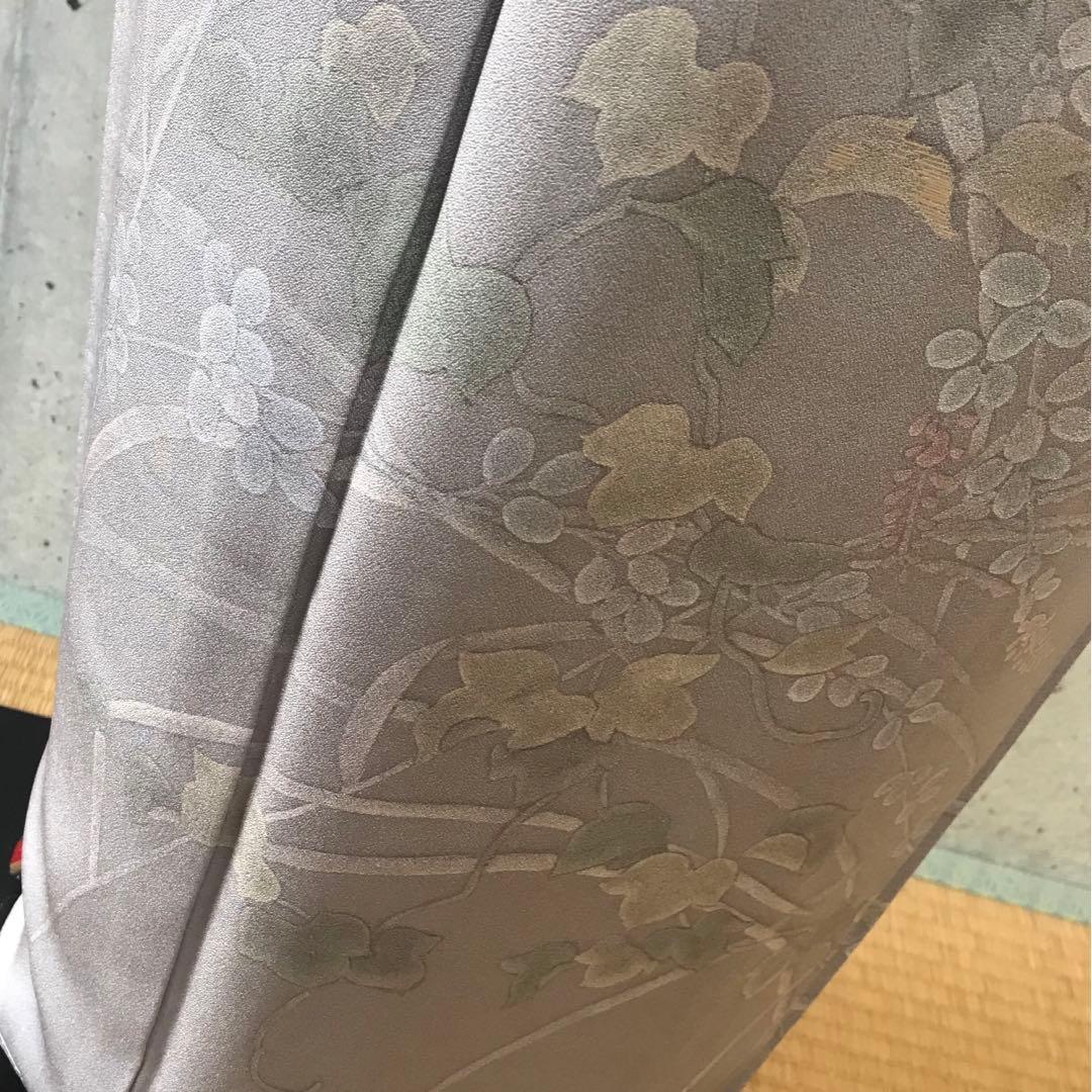 正絹 訪問着 蔓葉薄柄 袷 裄68 6万円均一】【紗袷（しゃあわせ