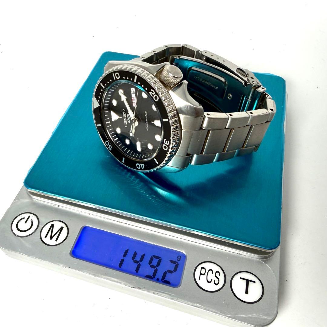【極美品/稼働品】セイコー5 ダイバーズウォッチ 自動巻き デイデイト 腕時計