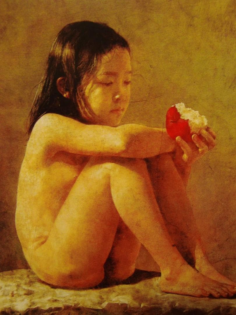 藤井 勉、イヴ、希少画集・額装画、新品高級額 額装付、状態良好